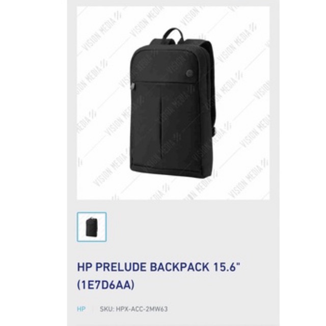 HP PRELUDE BACKPACK 15.6" (1E7D6AA) สีเทา สีดํา