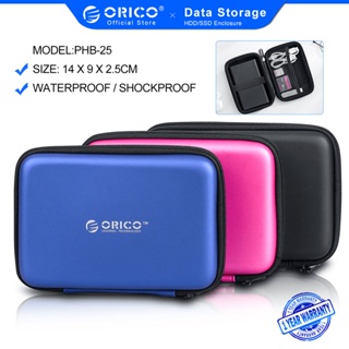 ORICO PHB-25 กระเป๋าป้องกัน ขนาด 2.5 นิ้ว สำหรับ External Portable HDD สีน้ำเงิน/สีดำ/สีชมพู