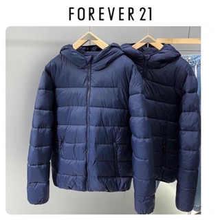 เสื้อกันหนาวผู้ชาย เสื้อแจ็คฮู้ด กันหนาว  Ⓜ️PUFFER JACKET Ⓜ️แบรนด์🌟FOREVER21 ✨แท้💯% (WY878)