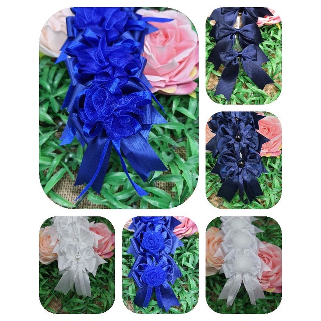 โบว์นักเรียน โบว์กิ้ฟติดผม โบว์สำหรับติดผม ราคาขายเป็นคู่ คู่ละ25บาท