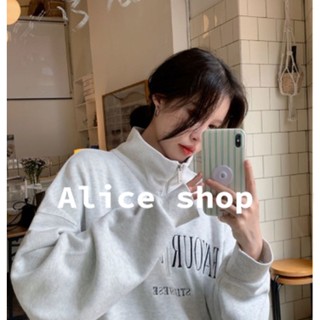 Alice  Studio เสื้อกันหนาว เสื้อแขนยาว ทรงหลวม สไตล์เกาหลี สำหรับผู้หญิง 2022 ใหม่  Comfortable ins Unique fashion JN220094 36Z230909