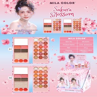 MILA COLOR มิลา คัลเลอร์ บลอสซั่ม เมคอัพ พาเลท 5in1 สีฉ่ำ สีชัด ติดทน