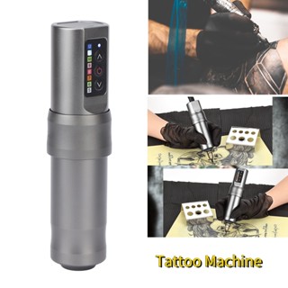 Wireless tattoo machine pen ปากกาแบตเตอรี่ แบบพกพา พร้อมโมเดลเชื่อมต่อ RCA 2 In 1 เครื่องสักไร้สาย มอเตอร์อลูมิเนียมอัลลอยด์ หมุนได้