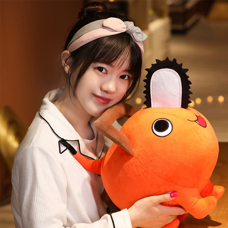 Hot 40cm Anime Chainsaw Man Pochita Plush Toy Stuffed Doll Throw Pillow Kids Babys Fan Birthday Xmas