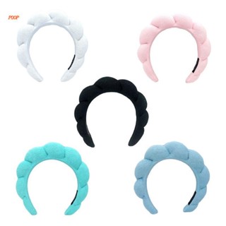 POOP Spa Headband For Washing Face Terry Towel Headband Sponge Hairband Skincare Headband Non Slip Yoga Sweatband Headba