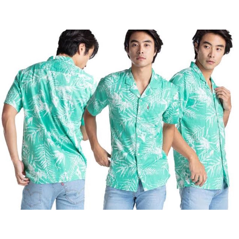 Levi's แท้ 💯 รุ่น Cubano Shirt men เสื้อเชิ้ตฮาวาย-ชาย 🎗️🐰(ไซส์ S)