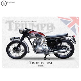 ป้ายโลหะดีบุก สไตล์วินเทจ Trophy 1961 สําหรับผับ บาร์ โรงรถ