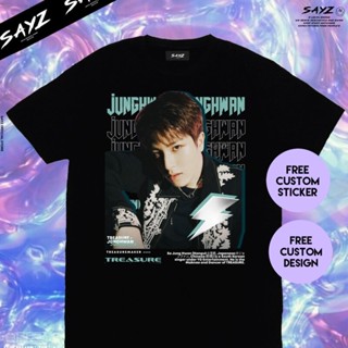 เสื้อยืดถูกๆ Kaos Junghwan treasure YG Kpop เสื้อยืดเกาหลี teume harajuku custom kaos kpopเสื้อผ้าผู้ชายเสื้อยืดผู้หญิง