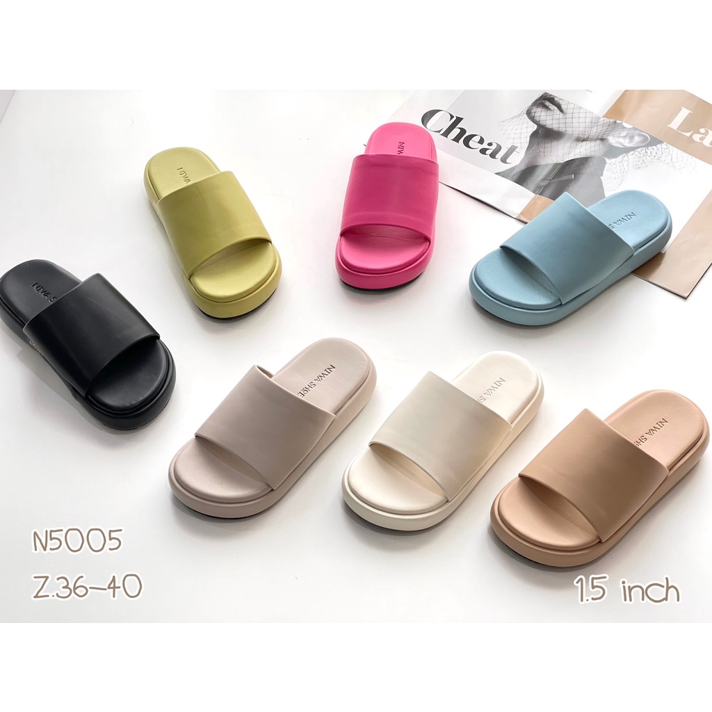 รองเท้าแตะโฟม แบรนด์Niwa Shoes รุ่น N-5005ส้นสูง1.5 นิ้วค่ะ