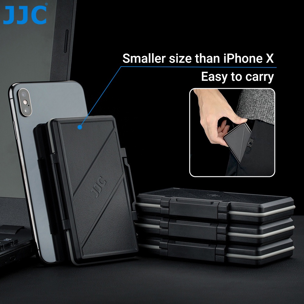 JJC กล่องใส่ SD Card กล่องเก็บการ์ดหน่วยความจำ Micro SD SDXC SDHC XQD CF CFexpress Type A B Nintendo Switch NS การ์ดเกม M.2 2280 SSD