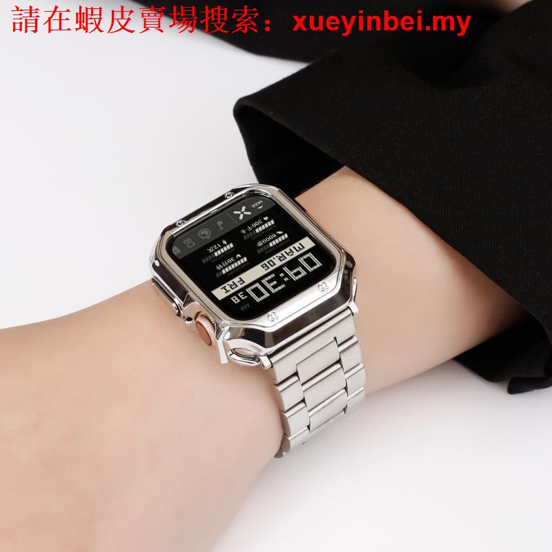 เคสนาฬิกาข้อมือ สเตนเลส โลหะ สําหรับ Apple Watch iWatch8 AppleWatch7 6 5 S7 iPhoneWatch S8 S6 SE WatchS7