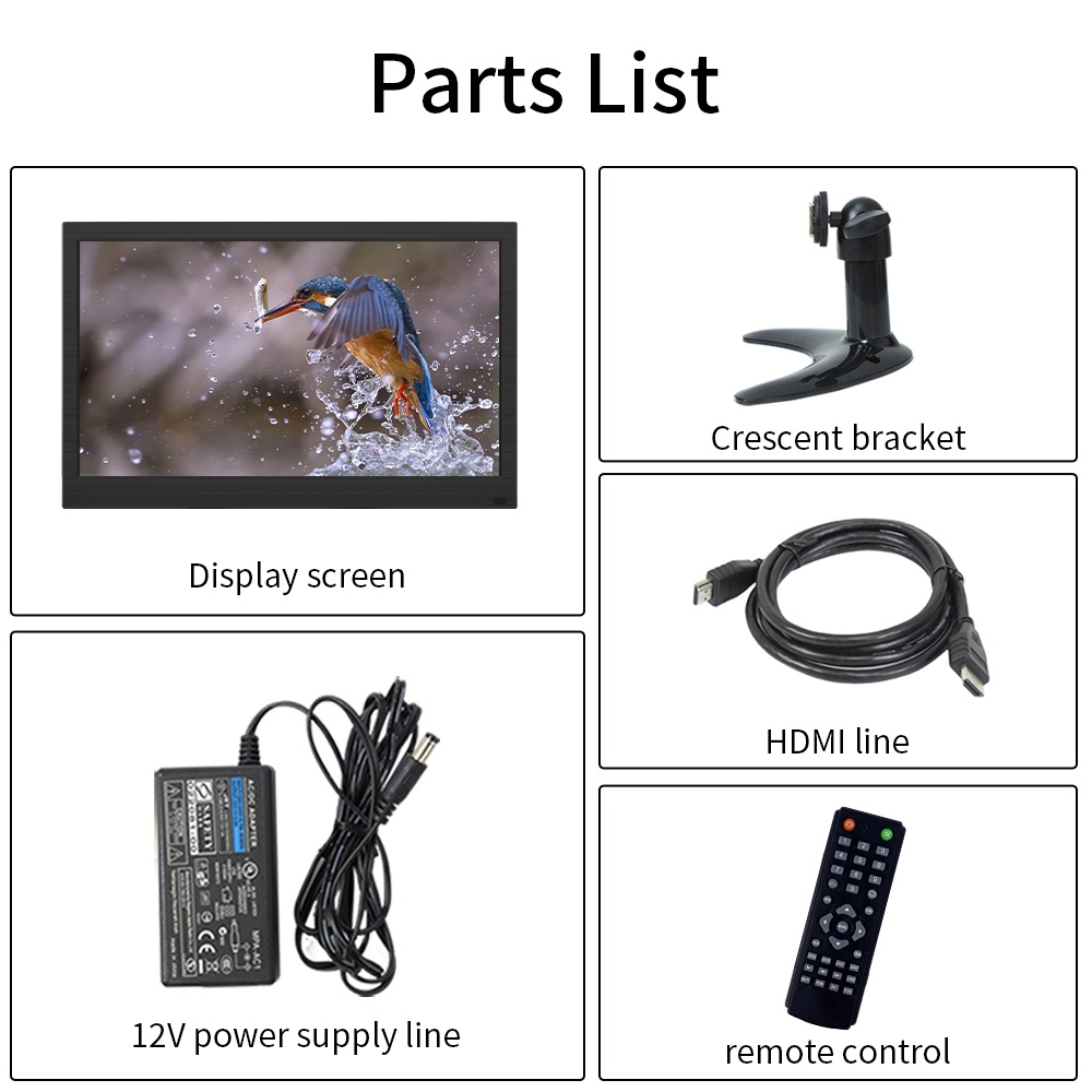 12 Inch PC Monitor 1366X768 Lcd Display for Desktop Gaming monitor Computer Screen Flat Panel HDMI VGA 10.1″ Portable mo #8