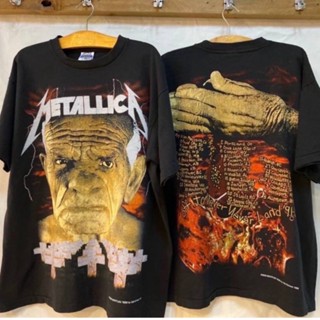 METALLICA⚡️เสื้อยืดผ้าฟอก Unisex Cotton 💯 งานใหม่ ทำเก่า ผ้าฟอกเฟดนุ่ม ไร้ตะเข็บข้าง สกรีนจม หน้าหลัง ⚡️⚡️