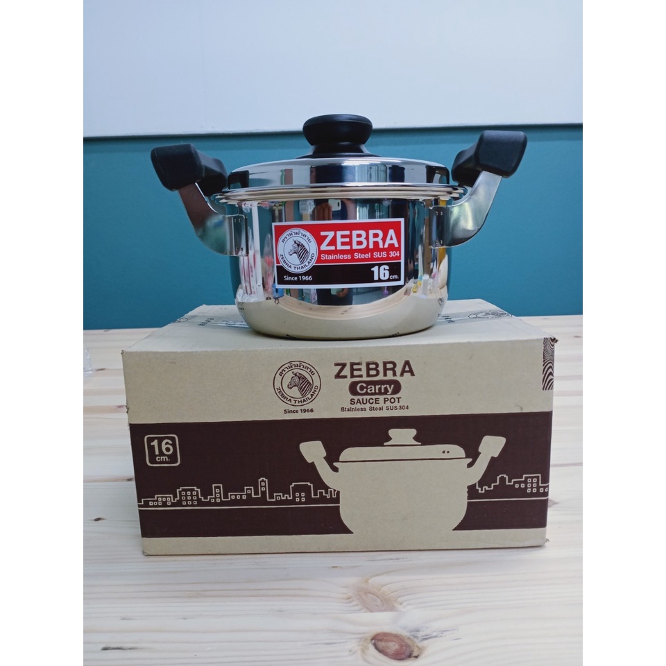 หม้อหุงต้ม Carry (ขนาด 16-28 ซม.) ตรา ZEBRA หม้อหุงต้มสแตนเลส หม้อ