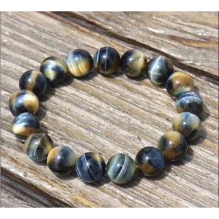 Natural Blue Golden Tiger Sye stone  Bracelet, Genuine Round Beaded Healing Crystal Bracelet Men Women Stretchy Bracelet