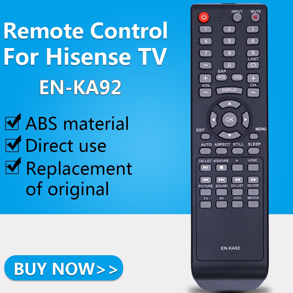 รีโมทคอนโทรล Fit สําหรับ Hisense TV EN-KA92 32D37 32H3B 32H3B1 32H3B2 32H3C 32H3E