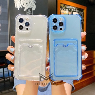 เคส OPPO A95 A74 A54 A15 A15s A5s ที่ใส่บัตร เคสกันกระแทก ใส นิ่ม TPU เคสด้านหลัง