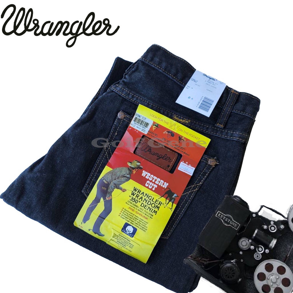 Wrangler กางเกงยีนส์ทรงกระบอกใหญ่ (ผ้าฟอก) สี Midnight สินค้าพร้อมส่ง1
