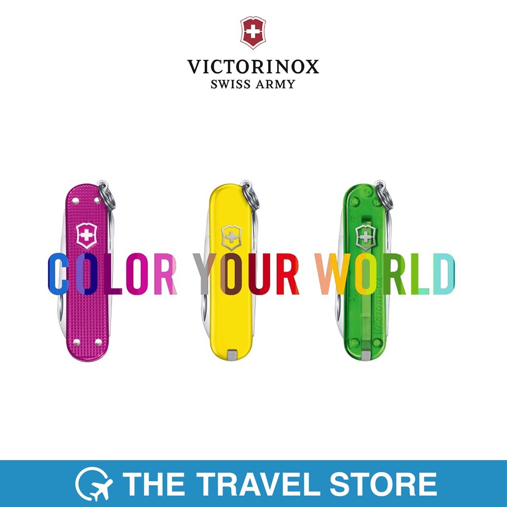 VICTORINOX Classic SD Colors &amp; Classic SD Transparent Colors มีดพับ มีดพับสวิส รุ่นยอดนิยม 0.6223.G series