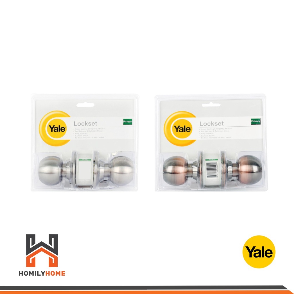 YALE ลูกบิดห้องน้ำ ลูกบิดประตู หัวกลม รุ่น KN-VCA5122US32D KN-VCA5122US11 ลูกบิด ลูกบิดประตูห้องน้ำ
