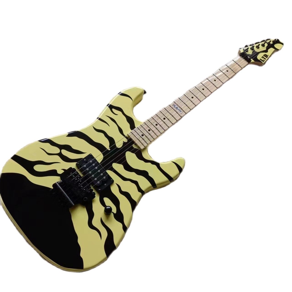 Esp LTD ปิ๊กอัพกีตาร์ไฟฟ้า สีเหลือง สีดํา นําเข้าฮาร์ดแวร์