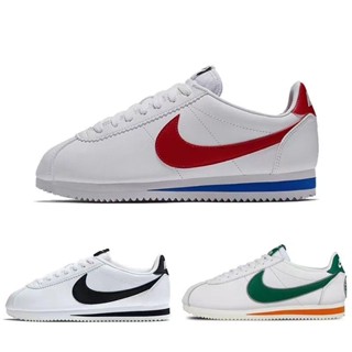 Nike CLASSIC CORTEZ รองเท้าผ้าใบ รองเท้าวิ่ง สไตล์เรโทร สําหรับผู้หญิง และผู้ชาย สีดํา สีขาว สีแดง สีเขียว