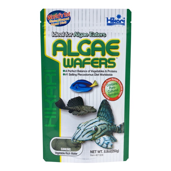 Hikari Tropical ALGAE WAFERS Fish Food Sinking Pellet Plecostomus Marine Herbivore    อาหารปลาทะเลกิ