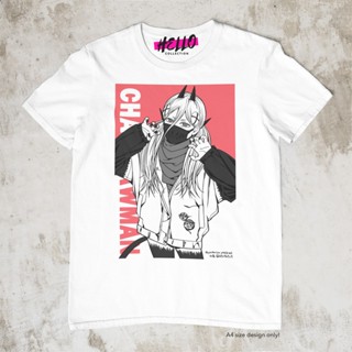 เสื้อยืดสีขาว Anime Shirt Chainsaw Man - Anime Shirt Design 12เสื้อยืด เสื้อยืดสีพื้น_40