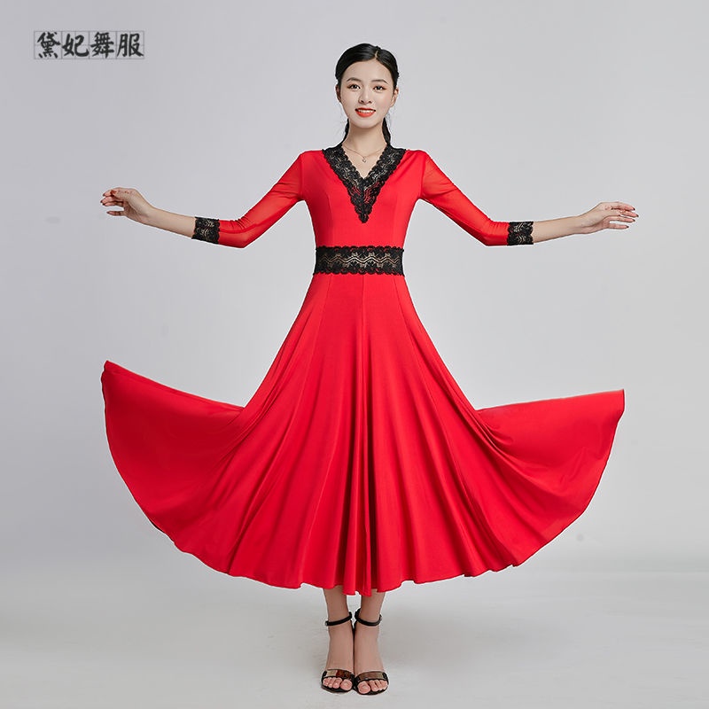 Modern Dance Ballroom Dance Dress Dress Black New Chinese Standard Dance Waltz Latin Dance