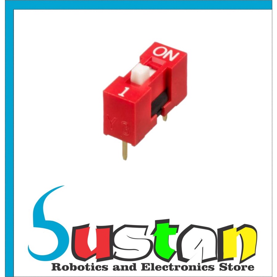 Toggle DIP switch 2.54mm red gold plated การคุ้มครองสิ่งแวดล้อม 1pin