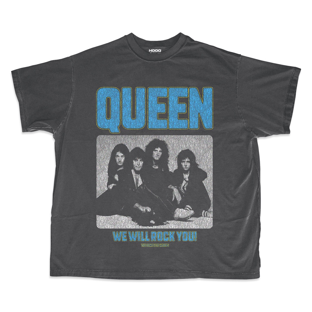 Kaos Band Queen เสื้อยืด โอเวอร์ไซซ์ พิมพ์ลาย We Will Rock You Queen Band