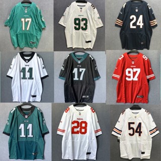 เสื้อกีฬาแขนสั้น คอวี ลายทีมชาติฟุตบอล Nfl American Football Jersey สไตล์ฮิปฮอป เรโทร ขนาดใหญ่