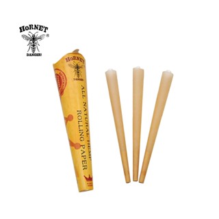 กระดาษมวนสำเร็จรูป Hornet สีน้ำตาล 110 มม 3 มวน 🌿 Hornet Brown Pre-Rolled Rolling Paper Cones King Size 110 mm 3 Cones