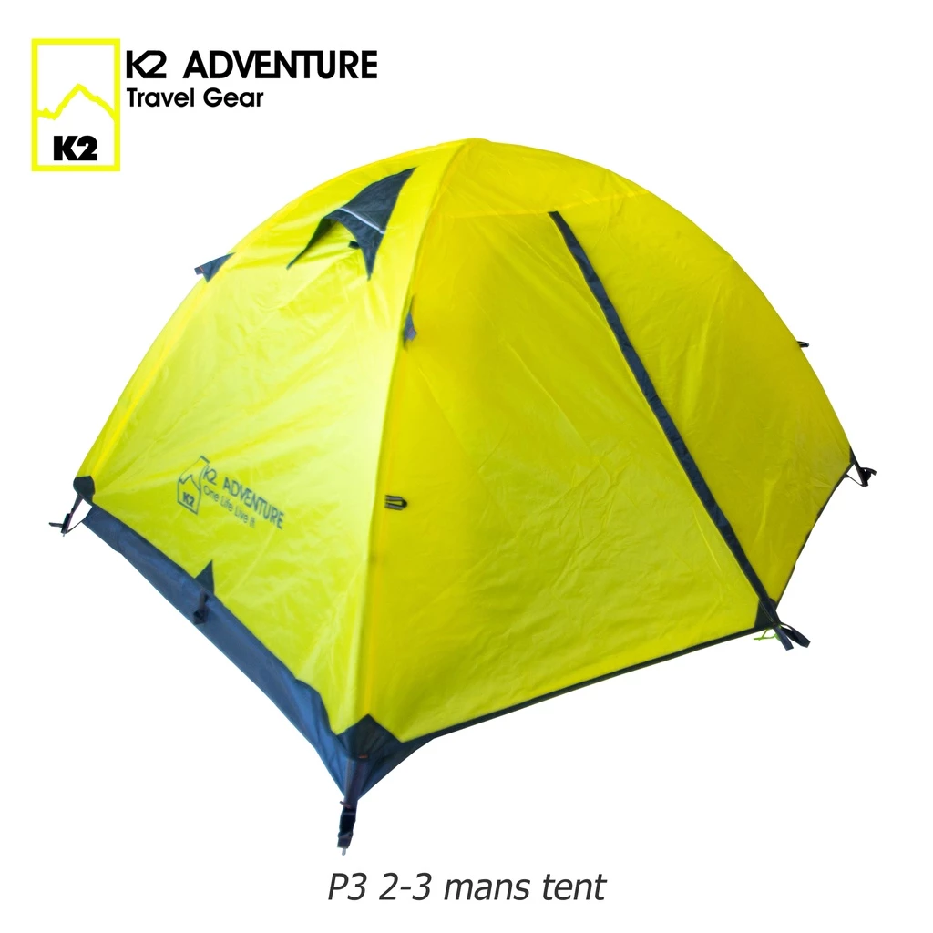 เต็นท์มอเตอร์ไซค์ K2 ADVENTURE รุ่น P3 สีเหลือง นอน 2-3 คน เก็บเล็ก น้ำหนักเบา เสาอลู กันฝน กันลม thumbnail 4