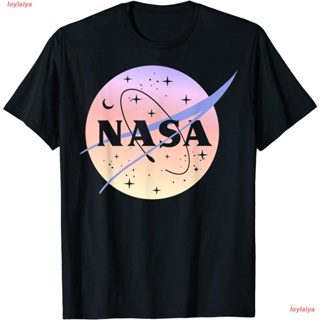 loylaiya องค์การนาซา เสื้อผู้ชาย เสื้อผู้หญิง NASA Logo Pastel Light Color Fade T-Shirt เสื้อยืดพิมพ์ลาย cotton เสื_45