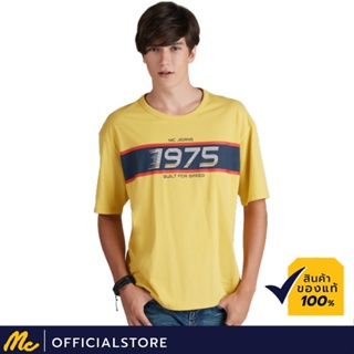 Mc Jeans เสื้อยืดผู้ชาย แขนสั้น ทรงโอเวอร์ไซส์ สีเหลือง MTTZ336เสื้อยืดอินเทรนด์_02