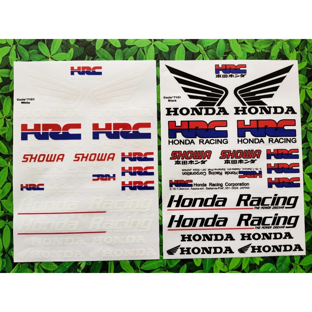 สติ๊กเกอร์ Honda Racing HRC สติ๊กเกอร์รูปลอกมอเตอร์/รถจักรยานยนต์และรถยนต์กันน้ํา*7101