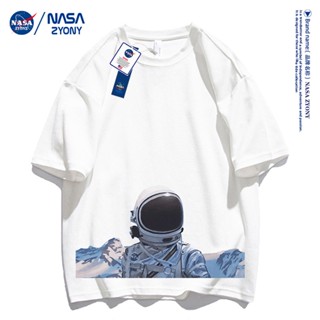 NASA ร่วมเว็บไซต์อย่างเป็นทางการเสื้อยืดนักบินอวกาศผ้าฝ้ายแขนสั้นฤดูร้อน 2022 ใหม่ ins tide แบรนด์ TQLเสื้อเชิ้ตแขน_07