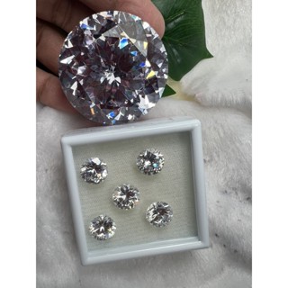 Synthetic CZ Diamond Premium Grade White Round 10.00mm- 2pcs