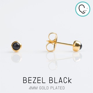 (สำหรับเจาะ Sterile)BEZEL 3MM BLACK ก้านสีทอง ปลอดภัย 100%_STD024