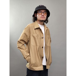 JAbAN JACKET01 - Khaki เสื้อแจ็คเก็ต สีน้ำตาลอ่อน