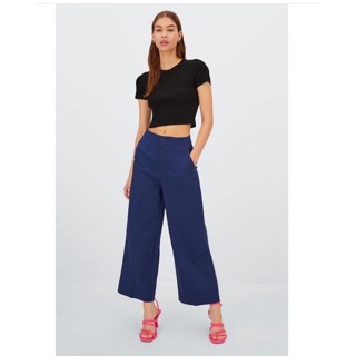 ⏸STRADIVARIUS FORMAL CULOTTE TROUSER WOMAN กางเกงขายาวเอวสูงแบรนด์