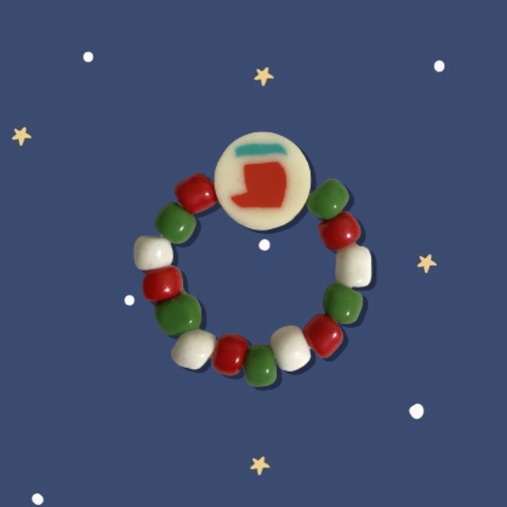 พร้อมส่งแหวนลูกปัด ลายคริสต์มาส Christmas ของแจกปีใหม่  ของขวัญปีใหม่ คอลเลคชั่นพิเศษปีใหม่ - รูปที่ 6