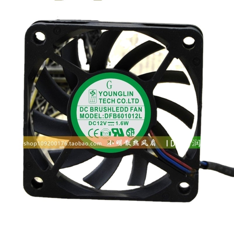 ใหม่ Original DFB601012L 12V 1.6W 6cm พัดลมระบายความร้อน 60*60*10mm Server Cooling Fan