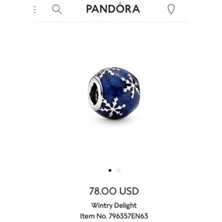 Pandora wintry delight charm แท้100%