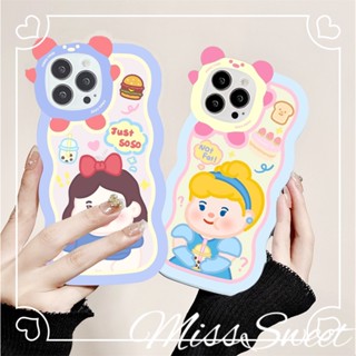 เคสโทรศัพท์มือถือ TPU นิ่ม ลายการ์ตูนเจ้าหญิง Fairy Tale Monster Lens Wave EdgeGA น่ารัก สําหรับ iPhone 14 13 12 11 Pro Max X XR Xs Max 8 7 6 6s Plus SE 2020