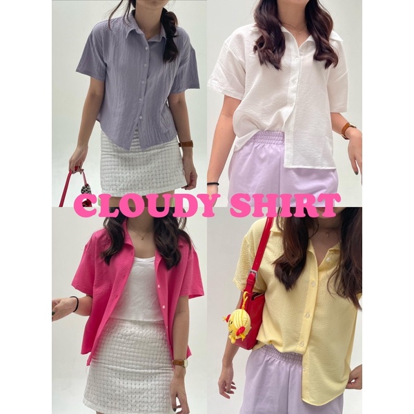 CLOUDY SHIRT เสื้อเชิ้ตผ้ายับ (beamed.bkk)