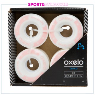 ล้อโรลเลอร์สเก็ต OXELO 54 มม. 85A แพ็ค 4 ชิ้น (สีขาว) Roller Skate Wheels