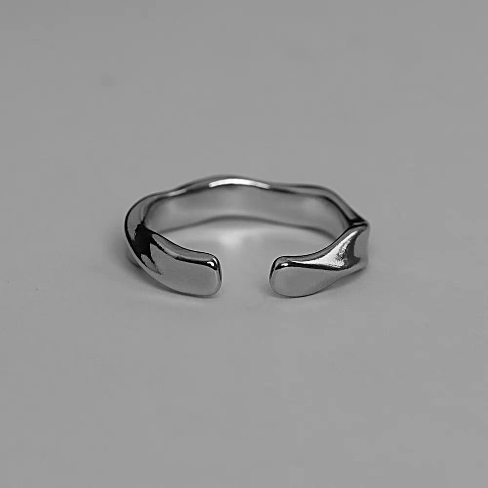 ต่างหูแหวน ชุบเงิน ดีไซน์เรียบง่าย ระดับไฮเอนด์ เข้ากับทุกชุด - รูปที่ 5