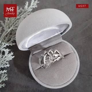 MT แหวนเงินแท้ รูปเอลฟ์ ภูติสาวกลางป่า งานรมดำ ไซส์: 57 Solid 925 Sterling Silver Elf Ring (sr237) MT Jewelry มณีธารา